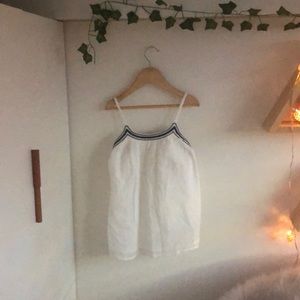 White tank top with blue details form mango. Size 9 and 134cm.